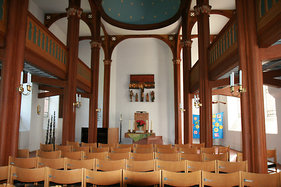 Innenansicht der der Elisabeth-Kirche in Brunstorf